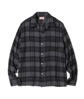 Lot No. SC29378 / RAYON DOBBY CHECK OPEN SHIRT