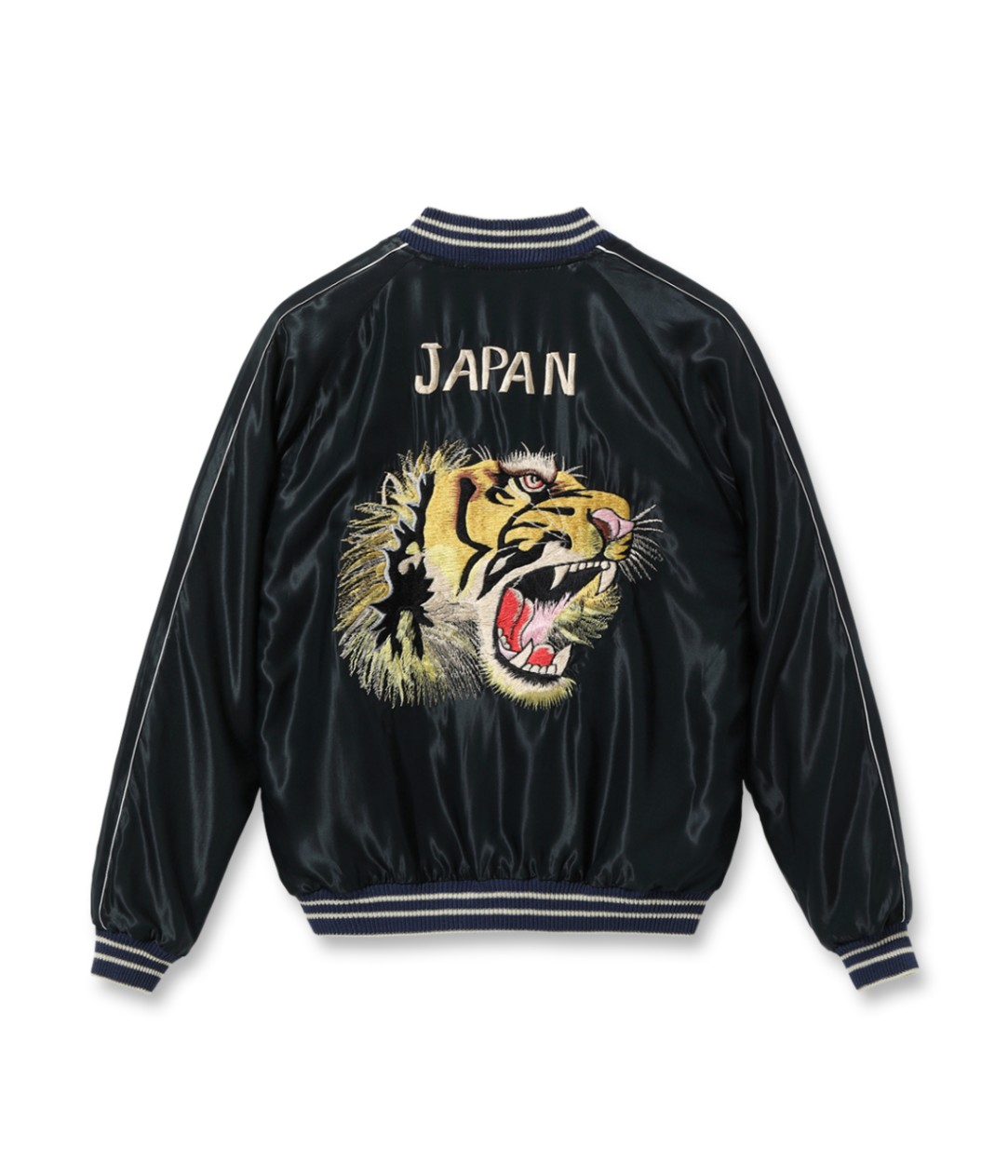 Lot No. TT15542-190 / Early 1950s Style Acetate Souvenir Jacket RED EAGLE  TIGER HEAD (Reversible Side)
