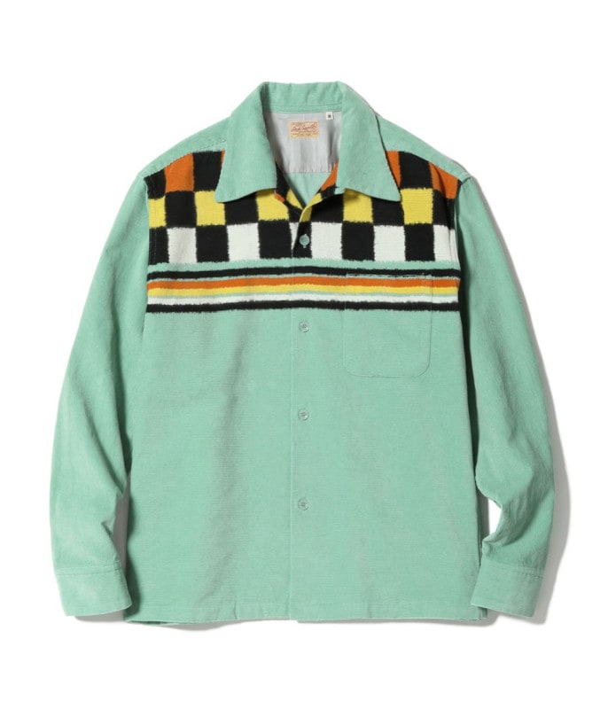 Lot No. SE29382 / Mid 1950s - Late 1950s Style Corduroy Sports Shirt ��SQUARE & STRIPE��