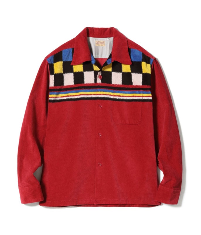 Lot No. SE29382 / Mid 1950s - Late 1950s Style Corduroy Sports Shirt ��SQUARE & STRIPE��