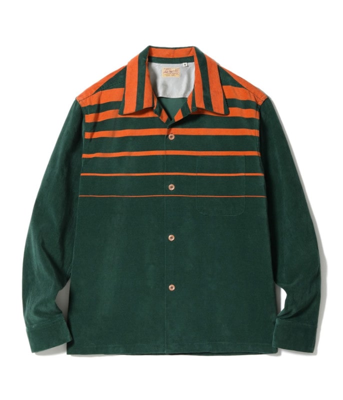 Lot No. SE29383 / Mid 1950s Style Corduroy Sports Shirt ��STRIPE��