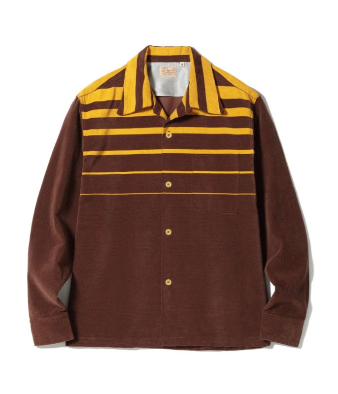 Lot No. SE29383 / Mid 1950s Style Corduroy Sports Shirt ��STRIPE��