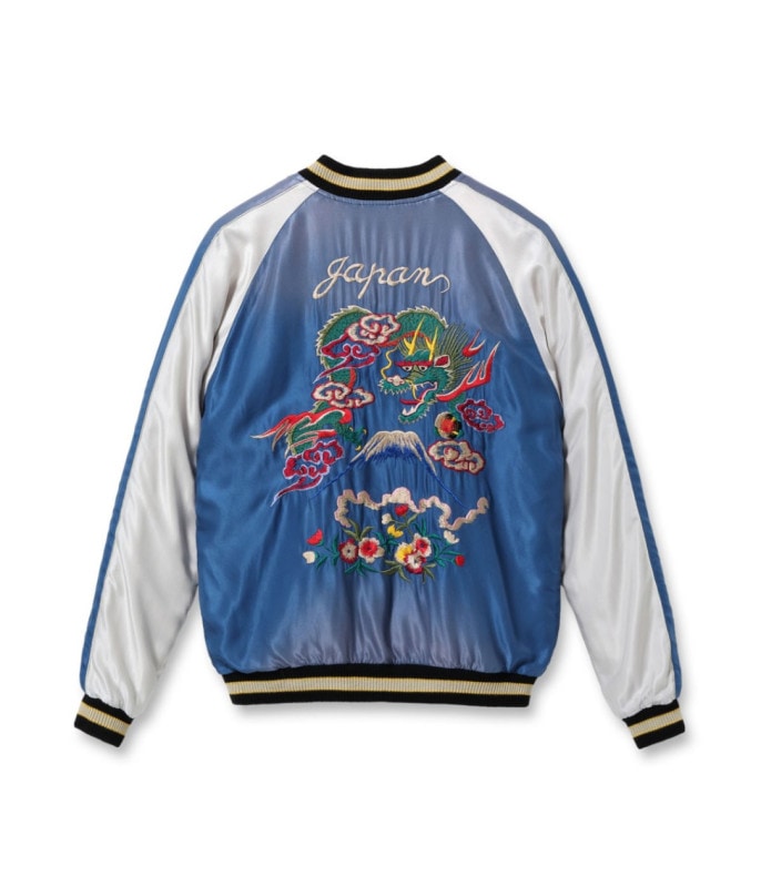 Lot No. TT15545-119 / Early 1950s Style Acetate Souvenir Jacket ��EAGLE & DRAGON�� �� ��GREEN DRAGON�� (AGING MODEL) (Reversible Side)