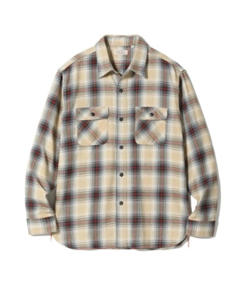 Lot No. SC29365 / FICTION ROMANCE TWILL CHECK WORK SHIRTS