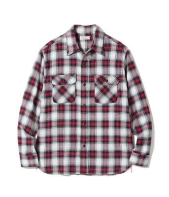 Lot No. SC29366 / FICTION ROMANCE TWILL CHECK WORK SHIRTS