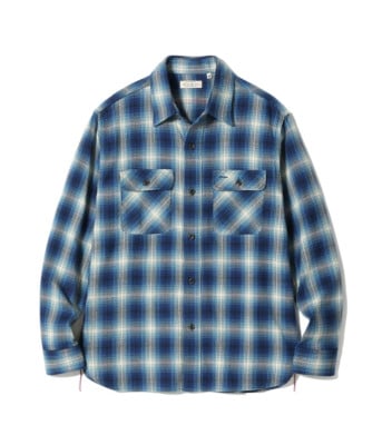 Lot No. SC29366 / FICTION ROMANCE TWILL CHECK WORK SHIRTS
