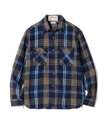 Lot No. SC29386 / FICTION ROMANCE 6.2oz. INDIGO CHECK WORK SHIRT