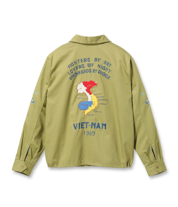 Lot No. TT15684 / Late 1960s Style Cotton Vietnam Jacket ��VIETNAM MAP��