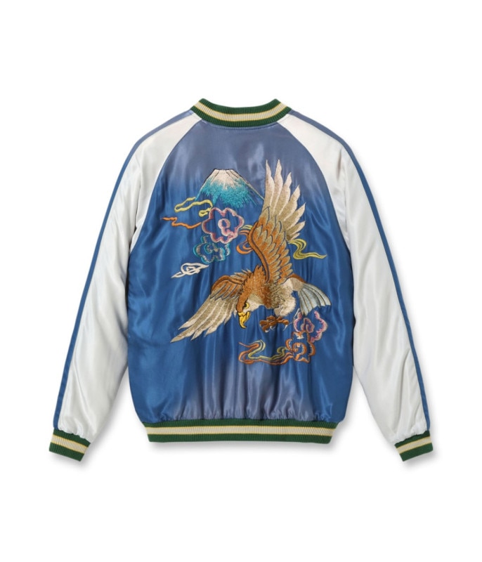 Lot No. TT15683-119 / Early 1950s Style Acetate Souvenir Jacket ��DRAGON HEAD�� �� ��EAGLE�� (AGING MODEL) (Reversible Side)
