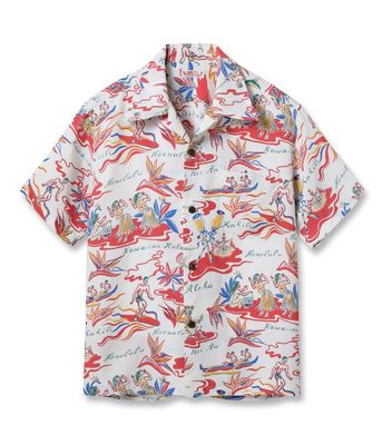 Lot No. SS39411 / RAYON HAWAIIAN SHIRT HAWAIIAN HULA