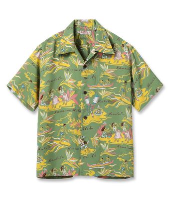 Lot No. SS39411 / RAYON HAWAIIAN SHIRT HAWAIIAN HULA