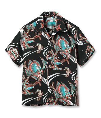 Lot No. SS39417 / RAYON HAWAIIAN SHIRT BUG EYED FISH