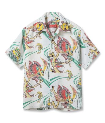 Lot No. SS39417 / RAYON HAWAIIAN SHIRT BUG EYED FISH