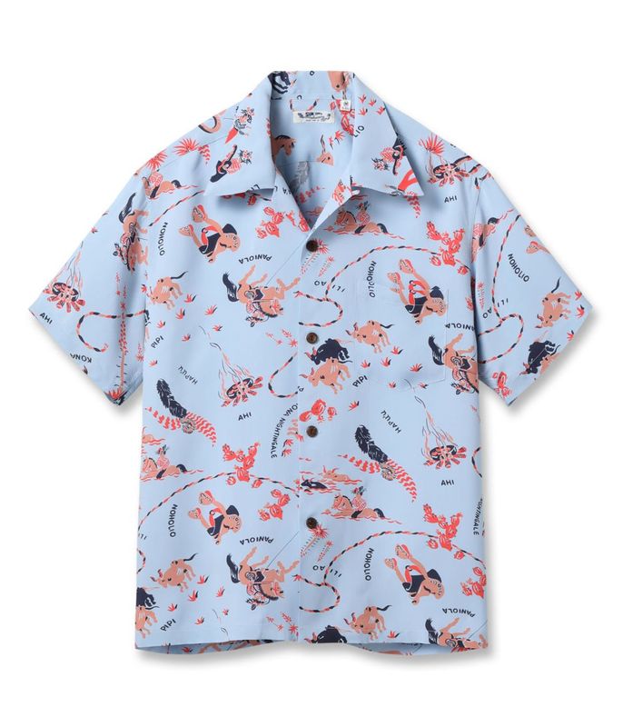 Lot No. SS39420 / RAYON HAWAIIAN SHIRT PANIOLA TOWN