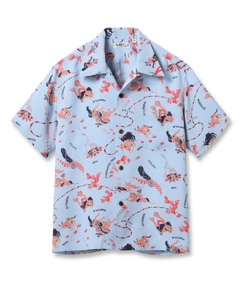 Lot No. SS39420 / RAYON HAWAIIAN SHIRT PANIOLA TOWN