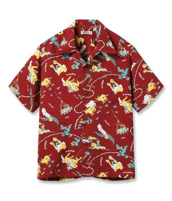 Lot No. SS39420 / RAYON HAWAIIAN SHIRT PANIOLA TOWN