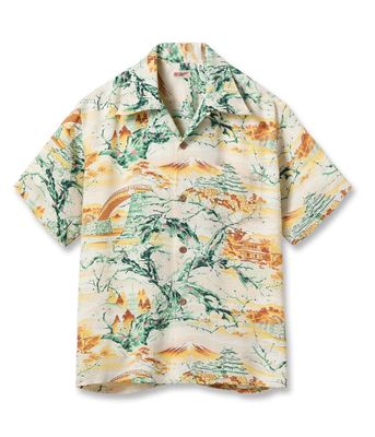Lot No. SS39422 / RAYON HAWAIIAN SHIRT ��SCENERY OF JAPAN��