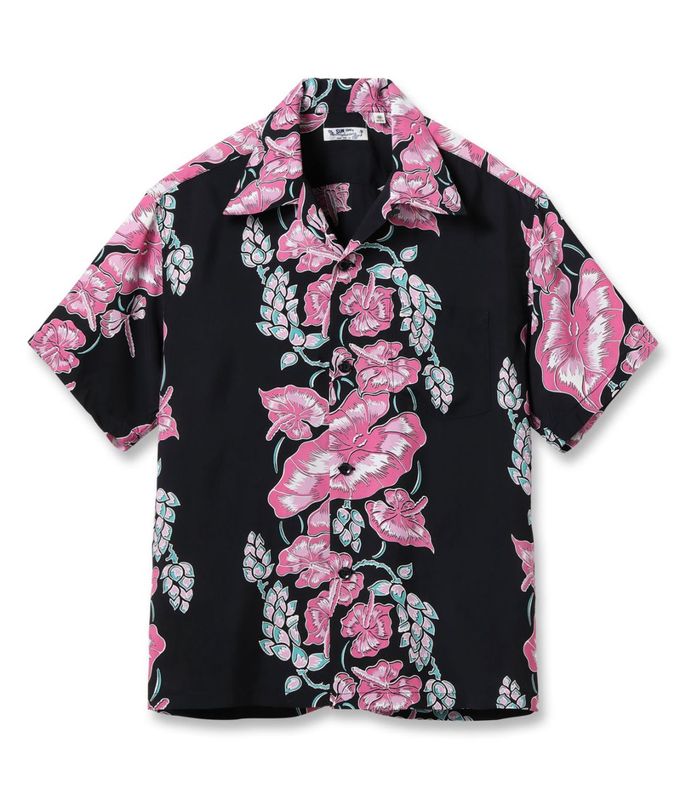 Lot No. SS39425 / RAYON HAWAIIAN SHIRT ��ISLAND FLOWER CHAIN��