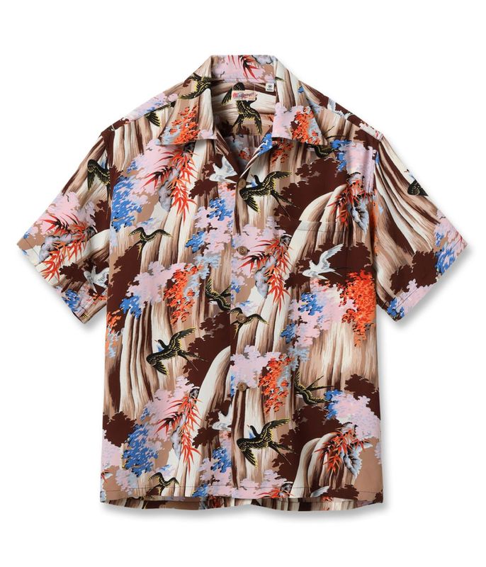 Lot No. SS39426 / RAYON HAWAIIAN SHIRT ��SWALLOW WILDLY FLUTTERING��