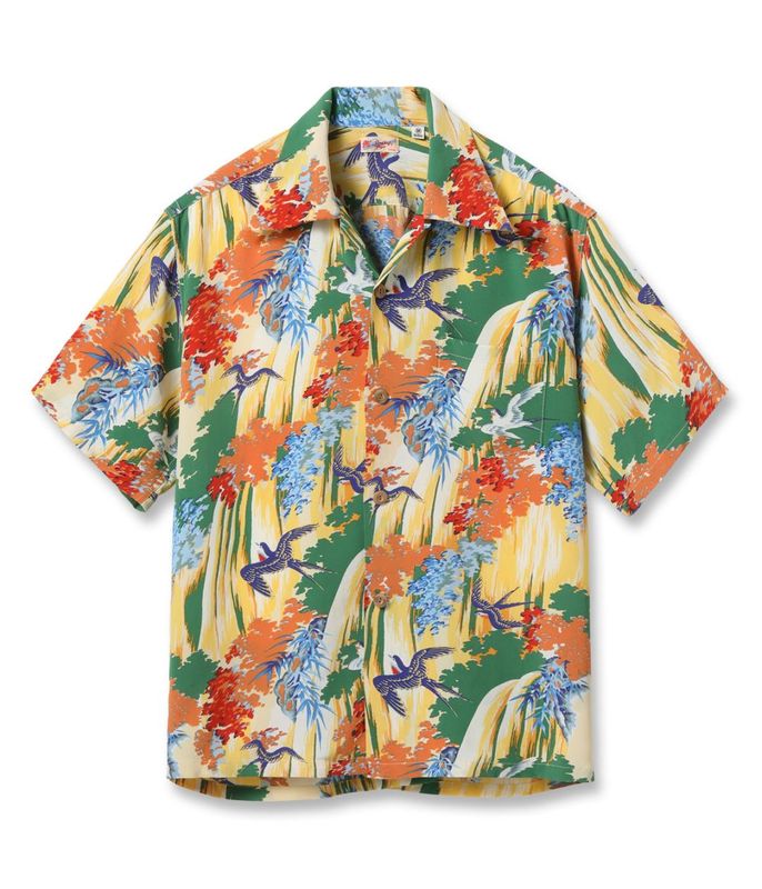 Lot No. SS39426 / RAYON HAWAIIAN SHIRT ��SWALLOW WILDLY FLUTTERING��