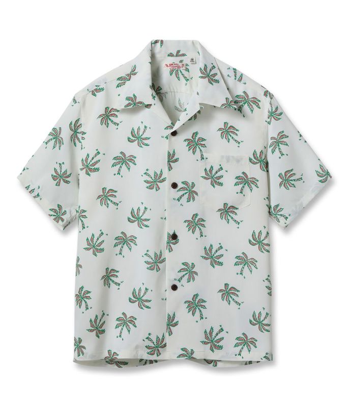 Lot No. SS39427 / RAYON HAWAIIAN SHIRT ��SCATTERED PALMTREE��