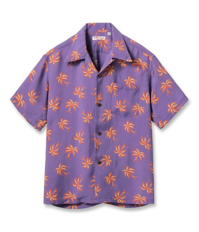 Lot No. SS39427 / RAYON HAWAIIAN SHIRT SCATTERED PALMTREE