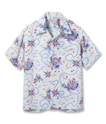 Lot No. SS39429 / RAYON HAWAIIAN SHIRT AGE OF DISCOVERY