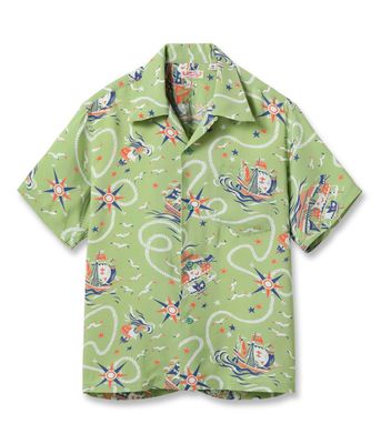 Lot No. SS39429 / RAYON HAWAIIAN SHIRT AGE OF DISCOVERY