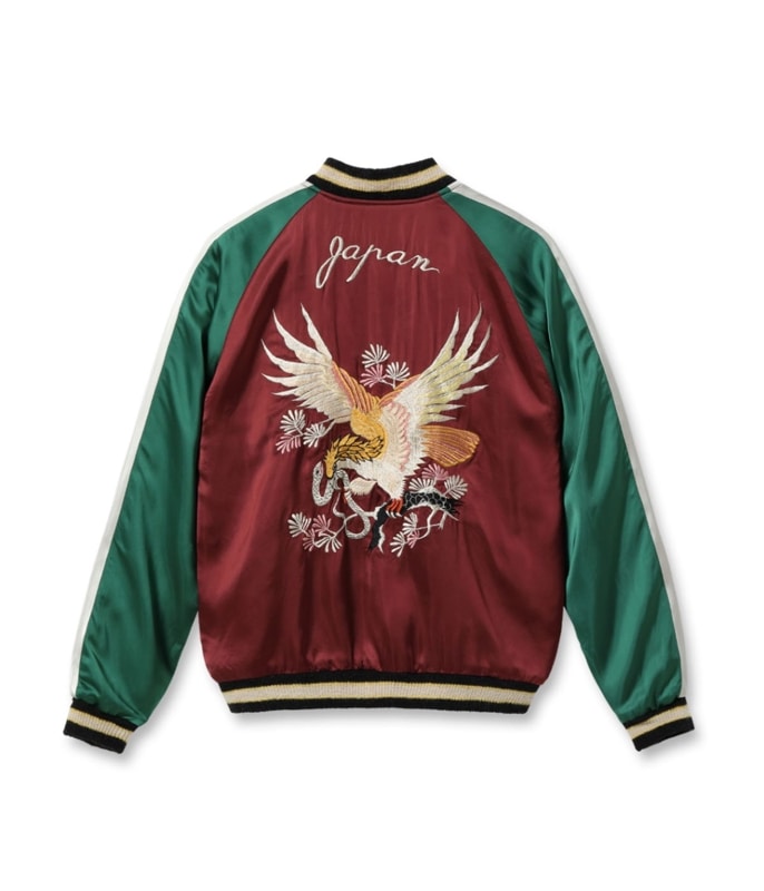 Lot No. TT15713-119 / Early 1950s Style Acetate Souvenir Jacket ��KOSHO & CO.�� Special Edition ��PIT VIPER�� �� ��EAGLE & SNAKE�� (Reversible Side)