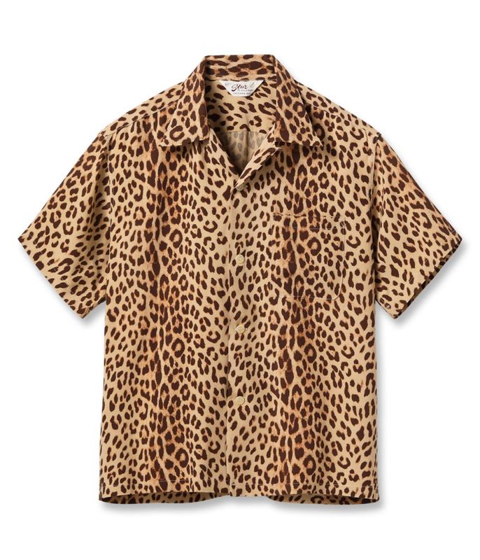 Lot No. SH39490 / HIGH DENSITY RAYON OPEN SHIRT LEOPARD