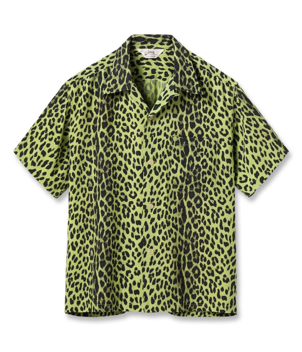 Lot No. SH39490 / HIGH DENSITY RAYON OPEN SHIRT LEOPARD