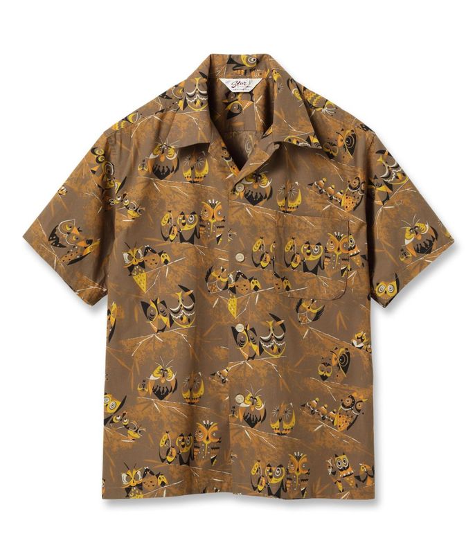 Lot No. SH39494 / TYPEWRITER COTTON OPEN SHIRT OWL