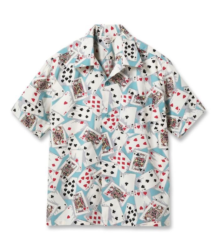 Lot No. SH39496 / TYPEWRITER COTTON OPEN SHIRT PLAYING CARDS