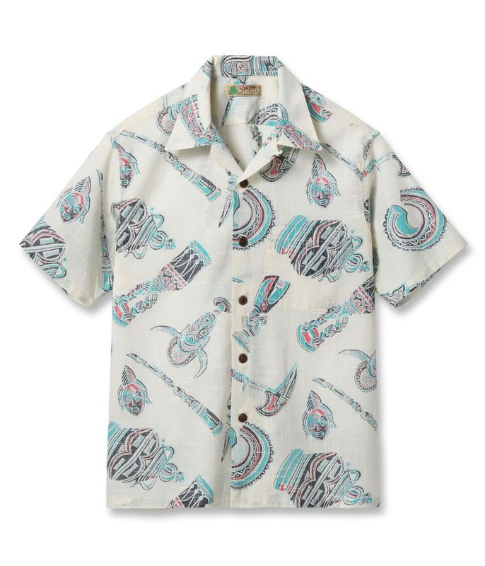 Lot No. SS39502 / COTTON LINEN SLUBYARN OPEN SHIRT ��NATIVE MASK��