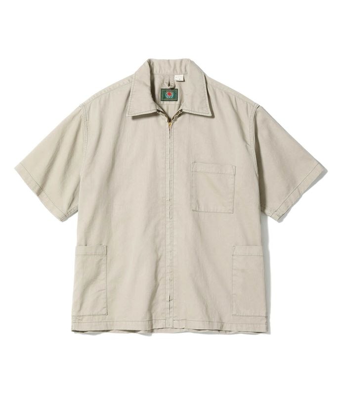 Lot No. MO39393 / MODUCT COTTON TWILL SCRAB SHIRT with STENCIL PRINT AGING MODEL