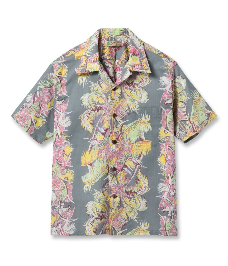 Lot No. SS39503 / COTTON LINEN SLUBYARN OPEN SHIRT COCO PALMS