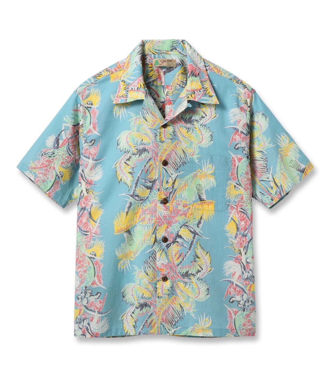 Lot No. SS39503 / COTTON LINEN SLUBYARN OPEN SHIRT COCO PALMS