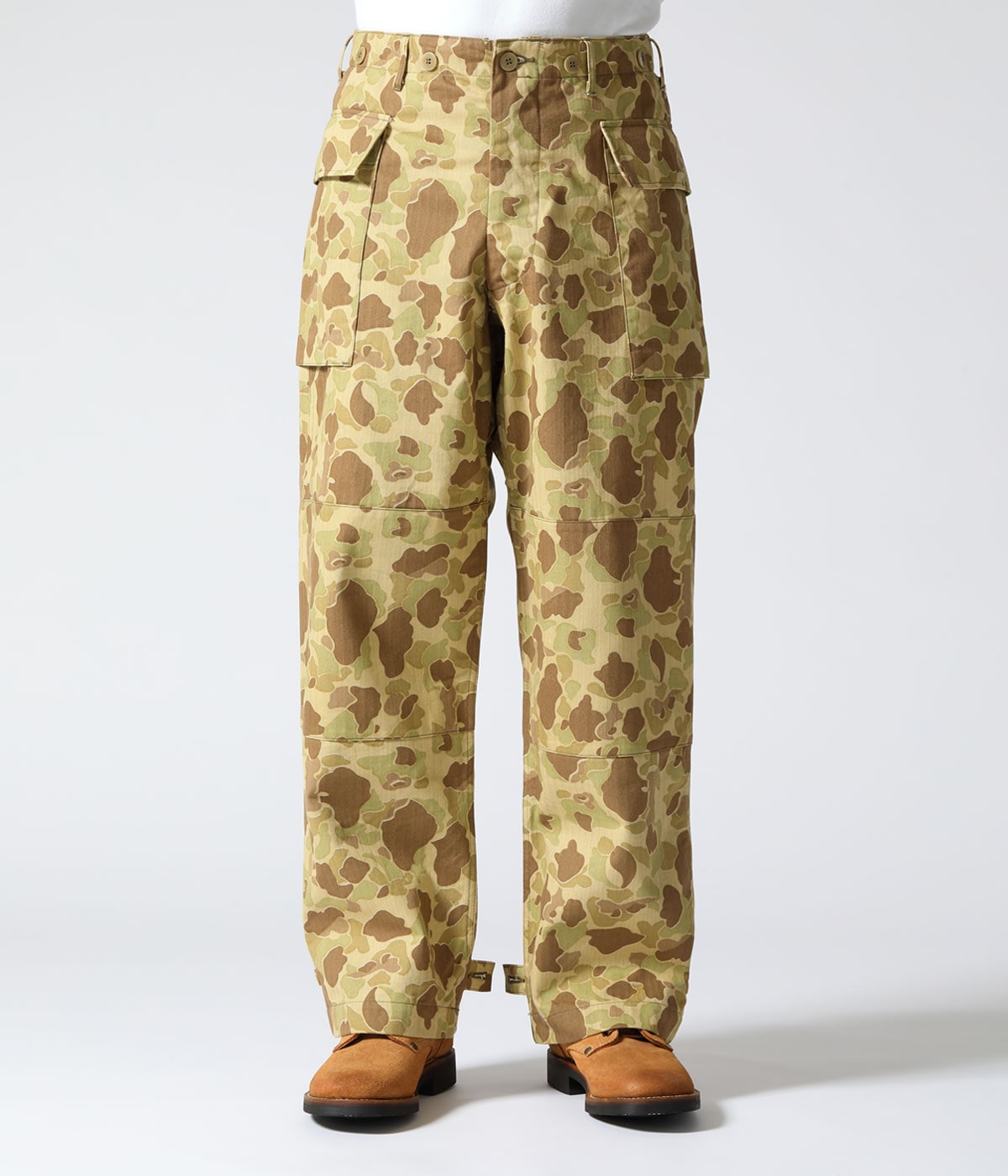 Lot No. BR42585 / TROUSERS, HERRINGBONE TWILL, CAMOUFLAGE