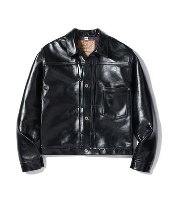 2025ǯ1030 / Lot No. BR80665 / WILLIAM GIBSON COLLECTION BLACK LEATHER BLOUSE