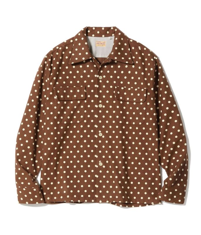 Lot No. SE29572 / Early 1950s Style Flannel Sports Shirt ��POLKA DOT��