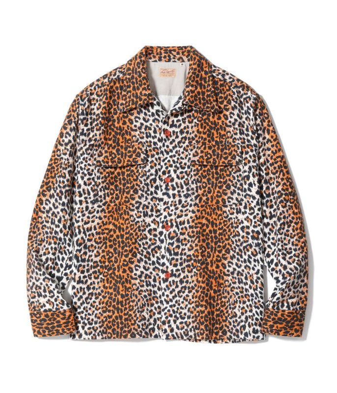 Lot No. SE29575 / Mid 1950s Style Flannel Sports Shirt ��LEOPARD��