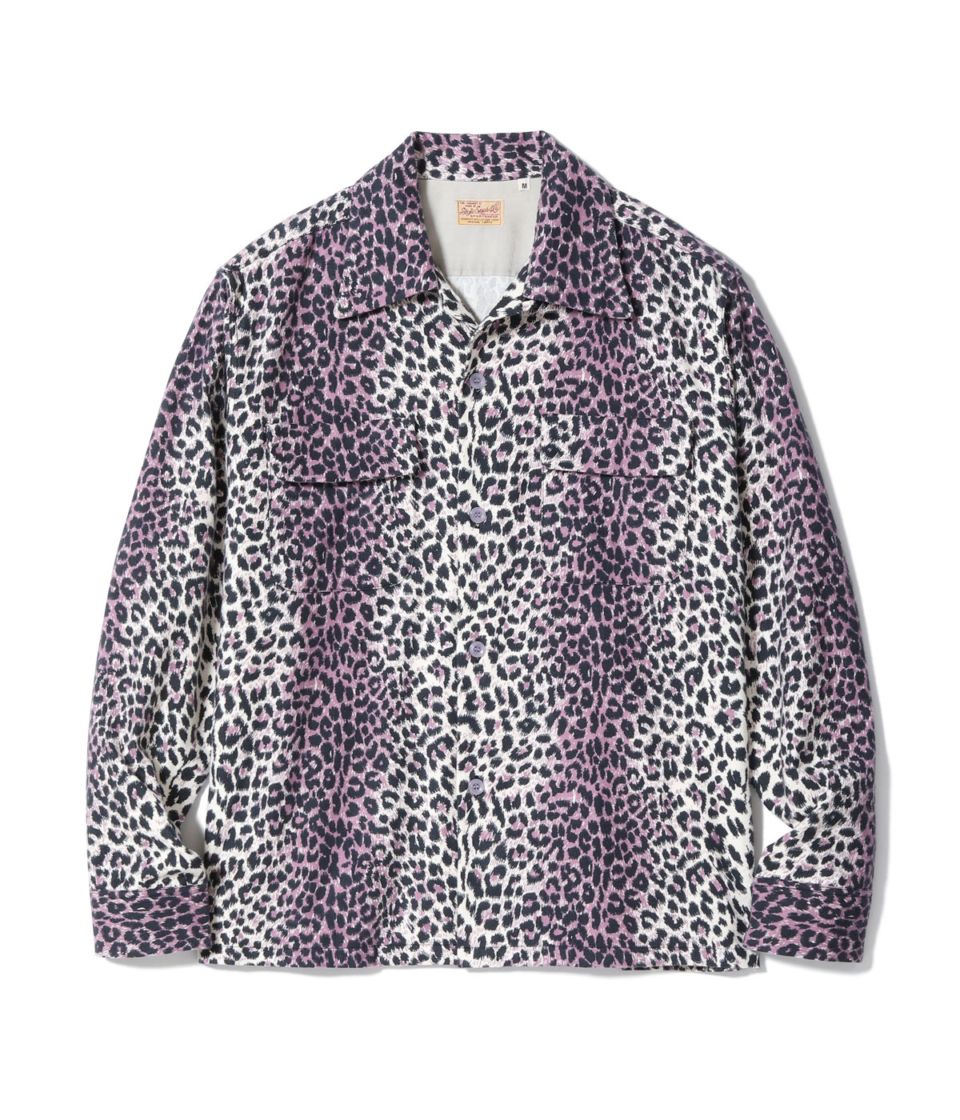 Lot No. SE29575 / Mid 1950s Style Flannel Sports Shirt ��LEOPARD��