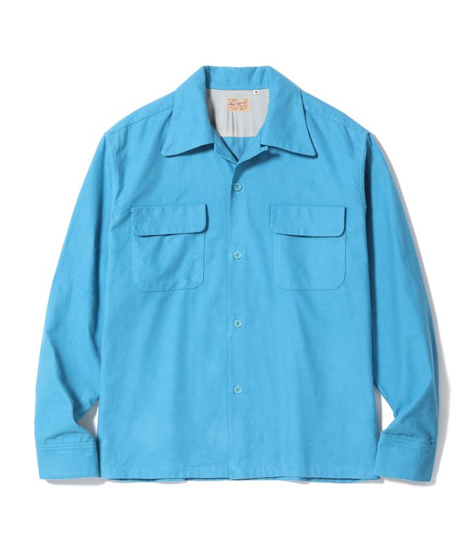 Lot No. SE29577 / Mid 1950s Style Flannel Sports Shirt ��PLAIN��