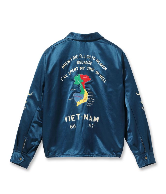 Lot No. TT15798 / Mid 1960s Style Satin Vietnam Jacket ��VIET-NAM MAP��