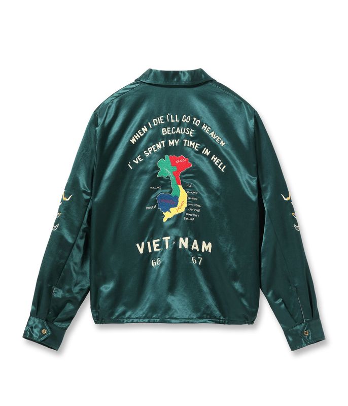 Lot No. TT15798 / Mid 1960s Style Satin Vietnam Jacket ��VIET-NAM MAP��