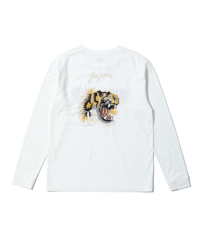 Lot No. TT69649 / LONG SLEEVE SUKA T-SHIRT EMBROIDERED ��TIGER��