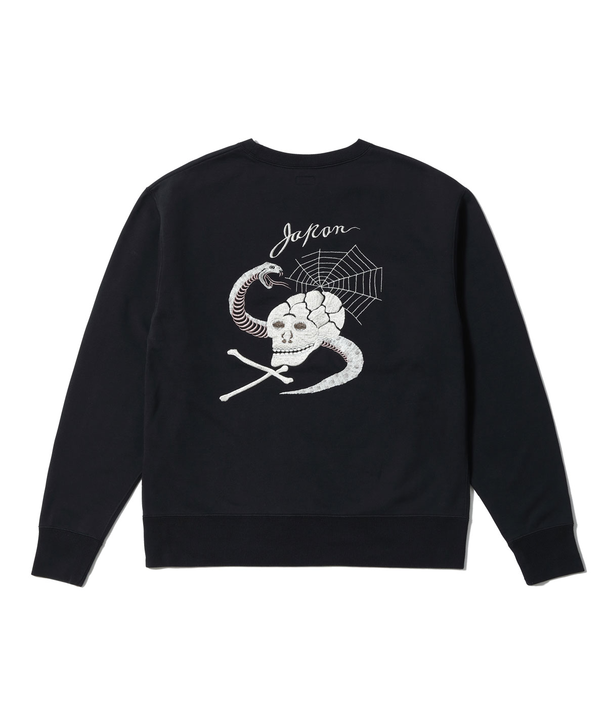 Lot No. TT69650 / SUKA CREW SWEAT EMBROIDERED SKULL & SNAKE