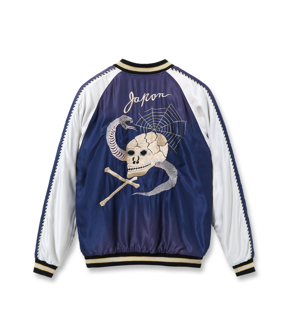 Lot No. TT15793-128 / Mid 1950s Style Acetate Souvenir Jacket SNAKE & SKULL  DRAGON HEAD (AGING MODEL)