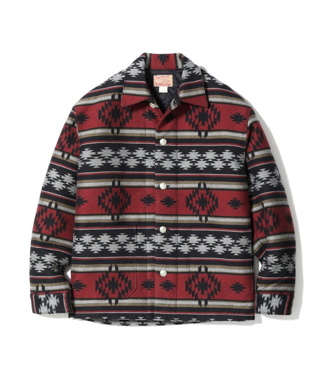 Lot No. SC15827 / NATIVE AMERICAN WOOL COTTON JACQUARD PADDED WORK COAT