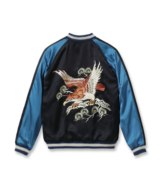 Lot No. TT15717-119 / Early 1950s Style Rayon Brocade �� Acetate Souvenir Jacket TOYO ENTERPRISE 60th Anniversary Special Edition ��TIGER & DRAGON�� (BROCADE) �� ��EAGLE�� (Reversible Side)